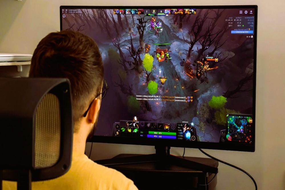 Playing Dota 2